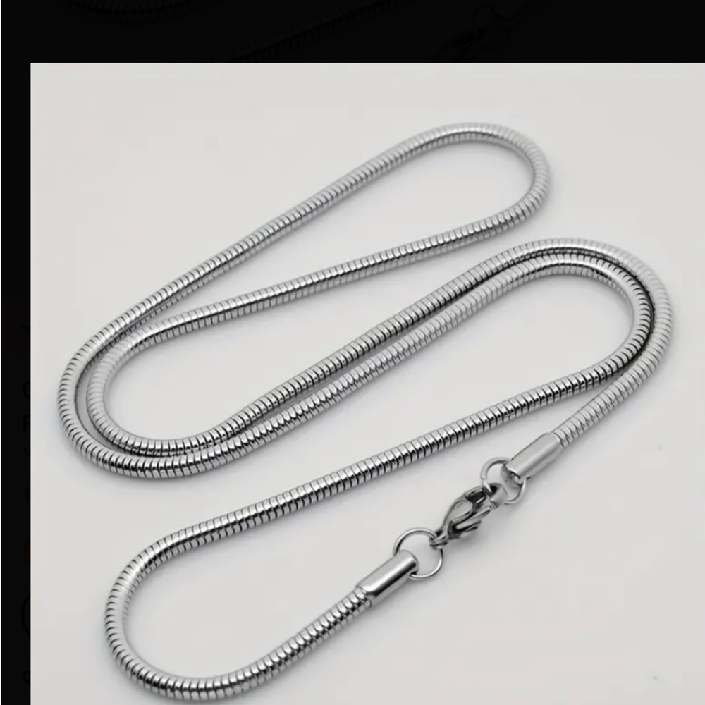 Golden Snake Bone Chain Necklace - Stainless Steel
